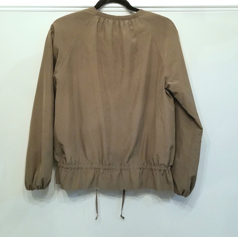 Zara Basic Army Green Zip-Up Jacket - image 3